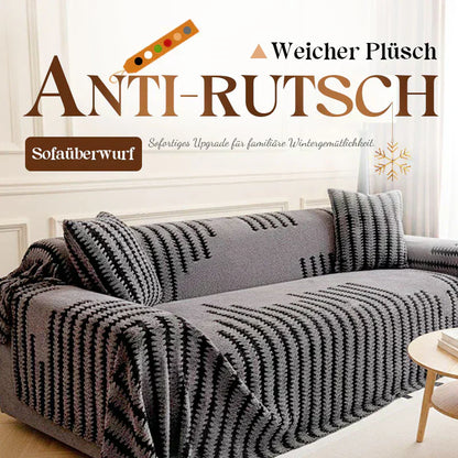 🛋️ 53% RABATT 2025! ✨ Plüsch Sofaüberwurf - Extra Dicke & Rutschfeste Decke mit Elastischen Kanten für Herbst und Winter 🍂❄️