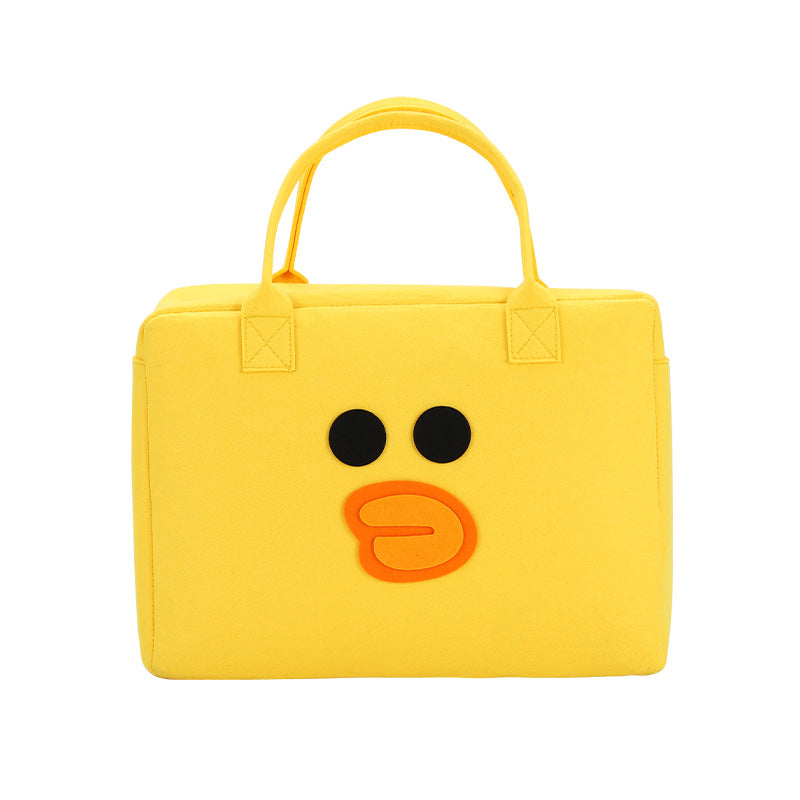 Reisetasche aus Filz mit Cartoon-Muster
