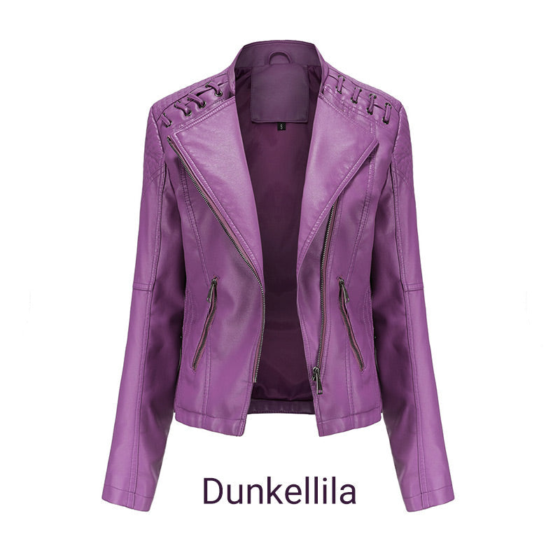 ✨Trendige Damen-PU-Lederjacke✨kostenlose Lieferung