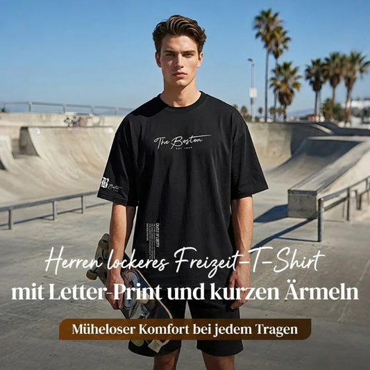👕🏙️ 50% RABATT JETZT! Herren Urban Style Loose Fit T-Shirt – Premium Baumwollmix, Lässiger Oversize-Schnitt & Grafikdruck ✨