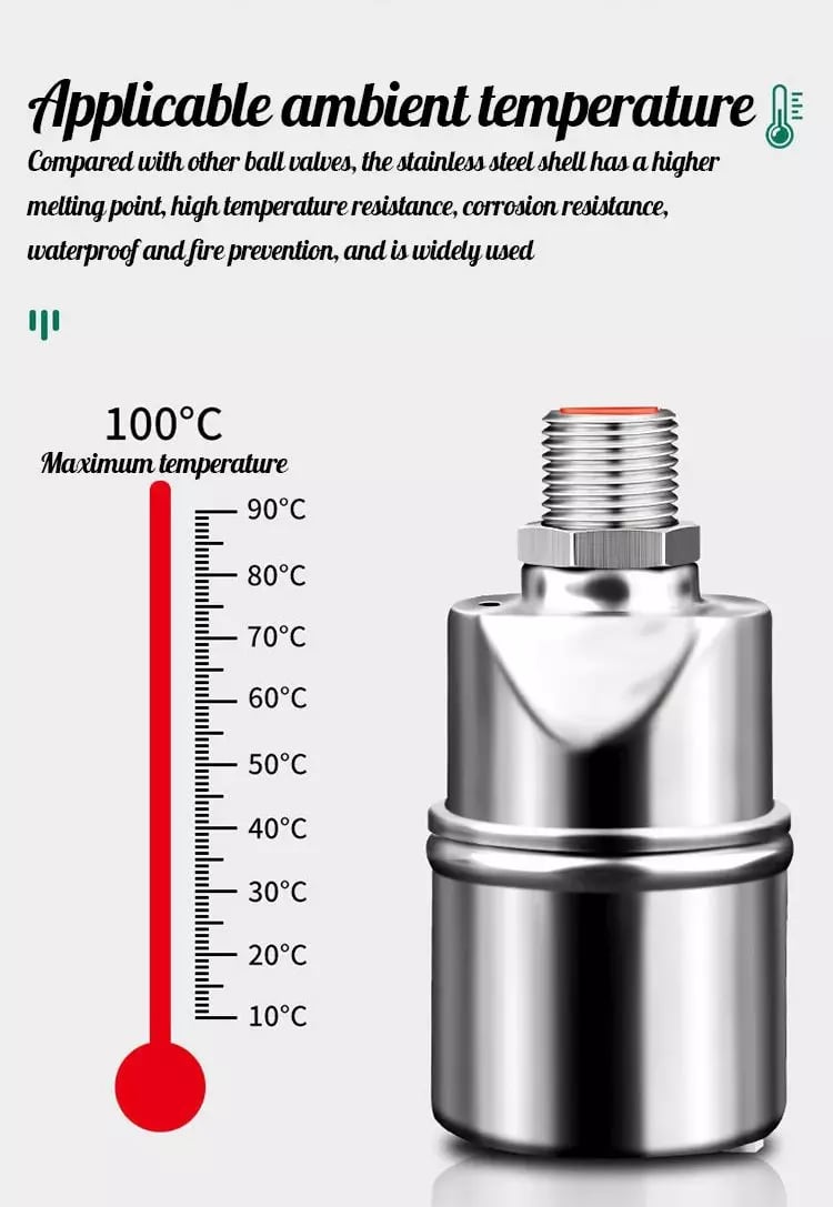 🚰💧50% RABATT⏰Vollautomatisches Schwimmerventil aus 304-Edelstahl, korrosionsbeständig, präzise Steuerung, geeignet für Wassertanks und Behälter✨
