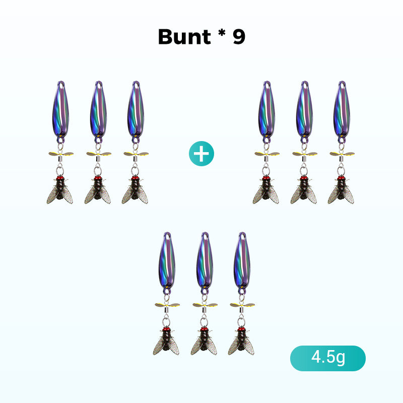 🎣LETZTER TAG 50 % RABATT🐟Metallpropeller-Fliegenköder zum Fischen