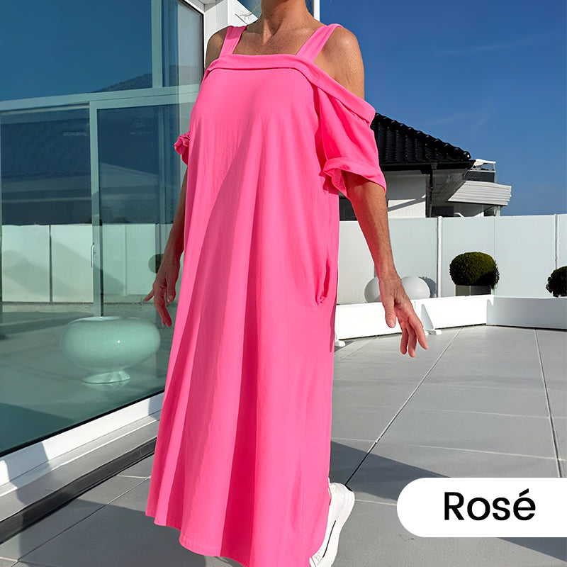 💞Lässiges Maxikleid mit offenen Schultern für Damen