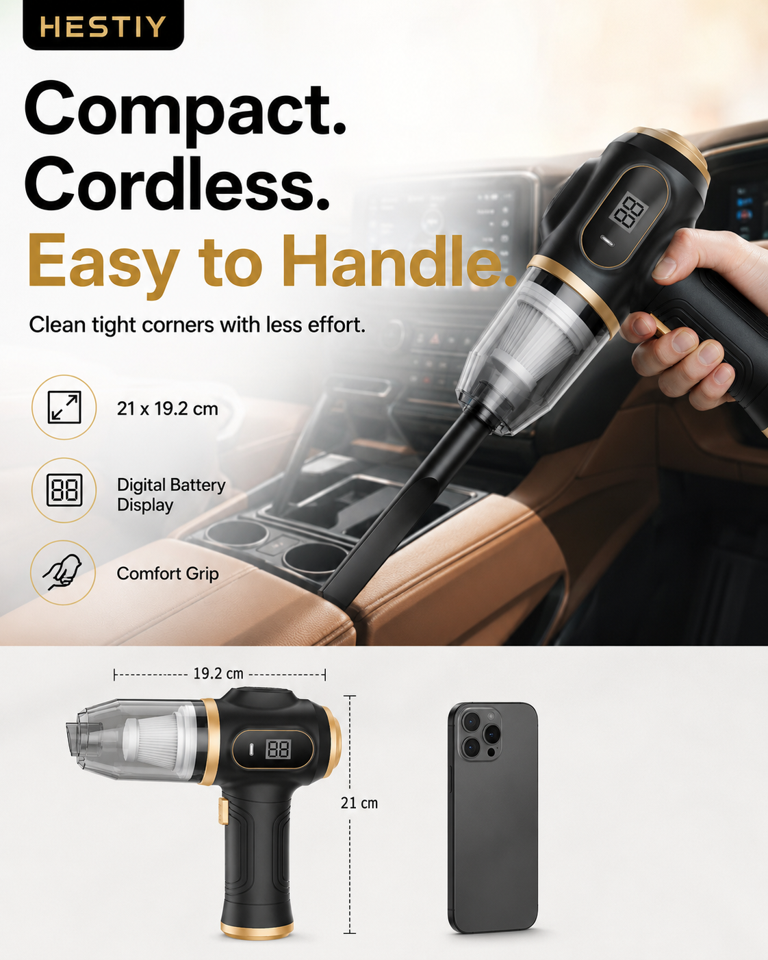 🚗 50% RABATT! 🔋 4‑in‑1 Auto‑Staubsauger – Kabellos, stark & langlebig ✨
