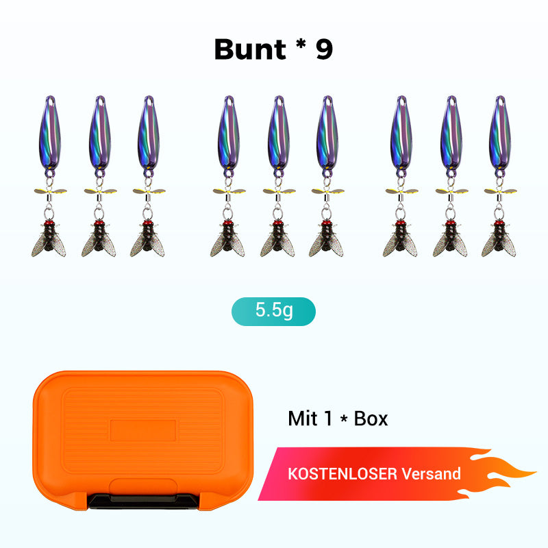 🎣LETZTER TAG 50 % RABATT🐟Metallpropeller-Fliegenköder zum Fischen