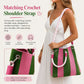 🌴 Boho Gestreifter Strick-Bucket-Bag für Damen – Handgemachte Sommer-Strand-Umhängetasche