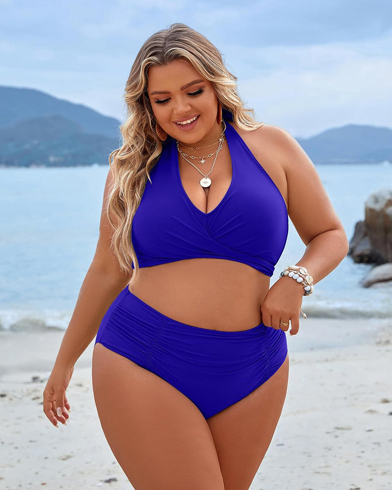 🏖️HEISSER VERKAUF 49% RABATT🏝️Buikcontrole Badpakken Bescheiden Hoge Taille Bikini Sets👙