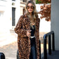 Mittellange Jacke mit Leopardenmuster für Damen