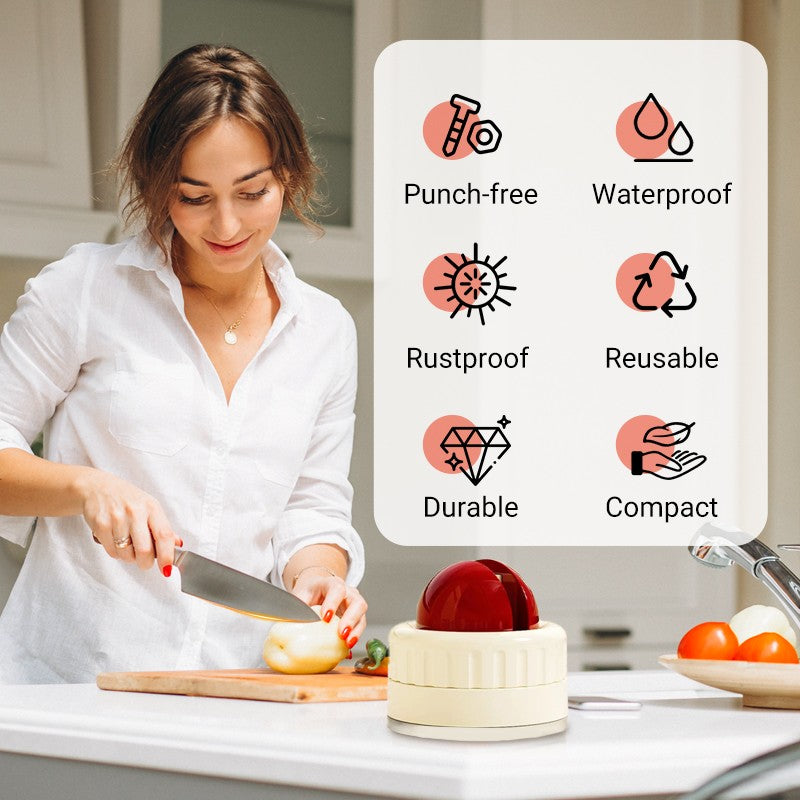 📢⏰ 50% RABATT! 🔪 Mini-Messerschärfer mit Saugnapf – 2 Schleifstufen, für alle Messer, 10 Sekunden 🧲✨