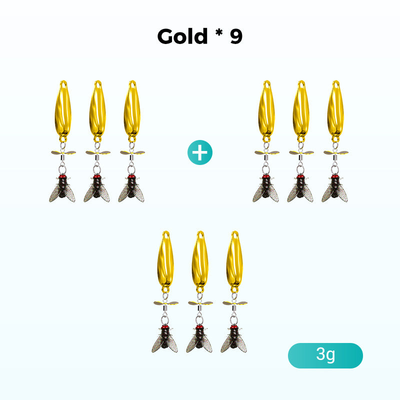 🎣LETZTER TAG 50 % RABATT🐟Metallpropeller-Fliegenköder zum Fischen