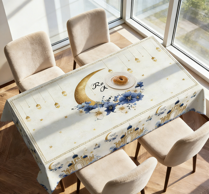 💖Ramadan Tischdecke mit Mond-Stern-Motiv