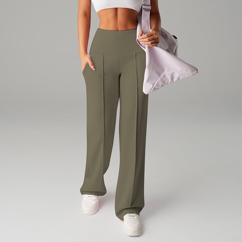 ⌛ Nur noch 3 Tage – 49% auf alles! ⏰ 50.000+ VERKAUFT!💕 Damen-Unifarbene Weite Straight-Leg-Hose