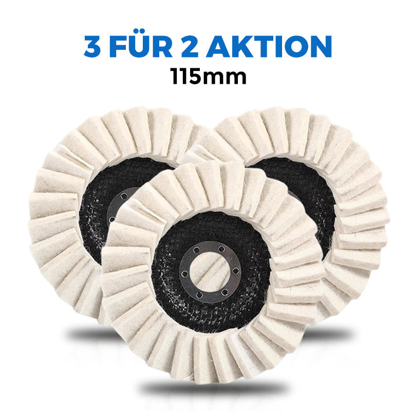 🎁 Befristetes Angebot: 53% Rabatt 🎄✨Wollfilz-Lamellenpolierscheibe