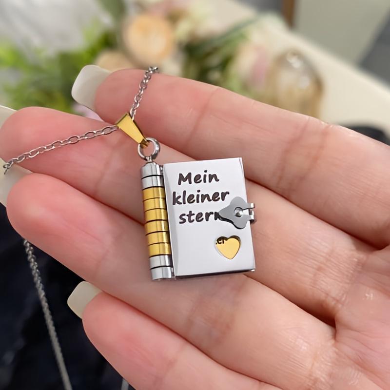 💖📖 50% RABATT! Herz-Buch-Halskette Aufklappbar – Besonderes Geschenk für Familie & Liebste ✨