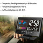 🔥bestes Geschenk-45% Rabatt🔥Digitaler LED-Temperatur- und Luftfeuchtigkeitsmonitor, Wettervorhersage, LED-Tischwecker