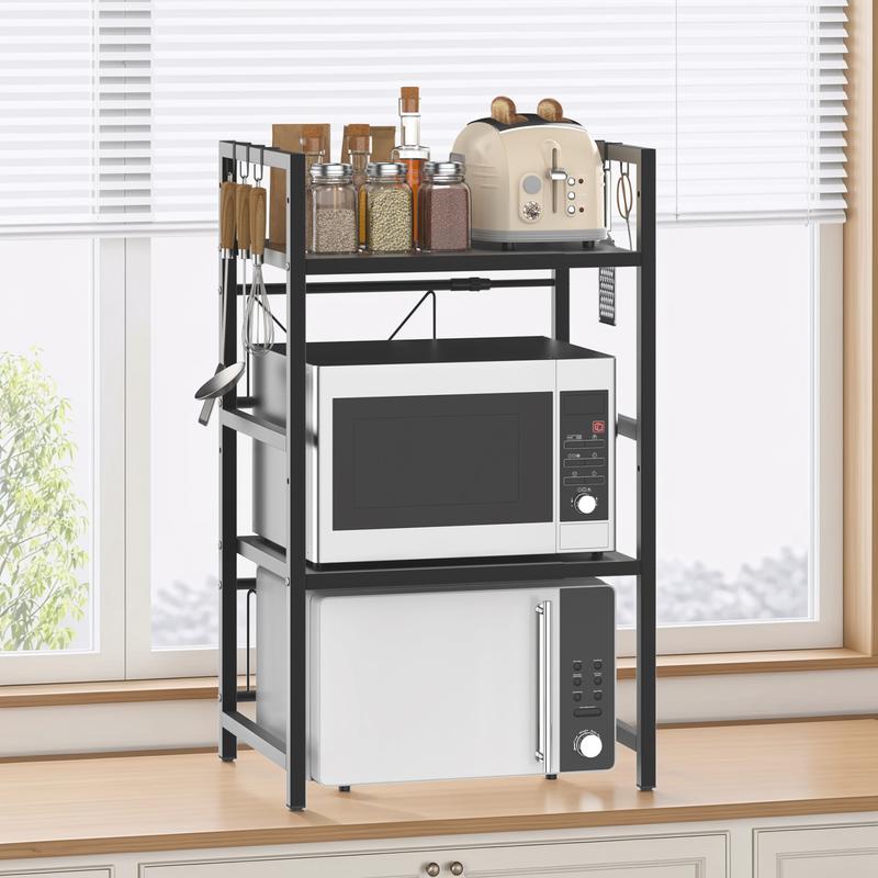 🧰 50% RABATT! 🍳 Erweiterbares Mikrowellenregal – Verstellbar, 75 kg & mit Haken ✨