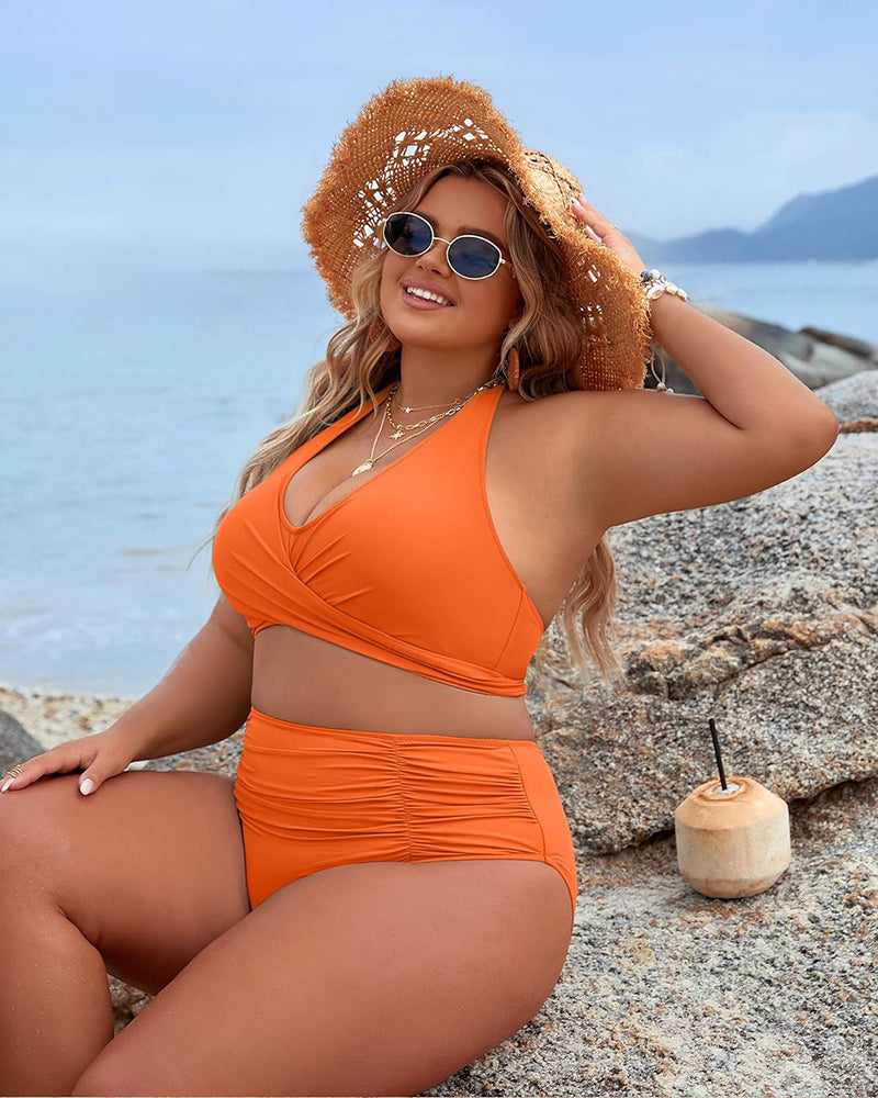 🏖️HEISSER VERKAUF 49% RABATT🏝️Buikcontrole Badpakken Bescheiden Hoge Taille Bikini Sets👙