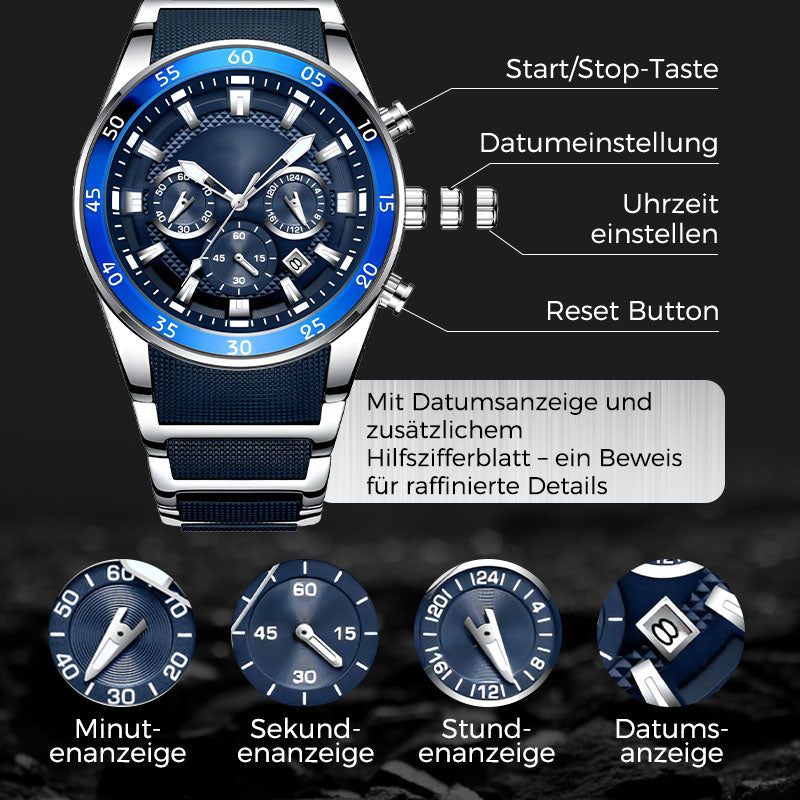 60% Rabatt🔥Hochwertige Business-Multifunktions-Quarz-Uhr für Herren