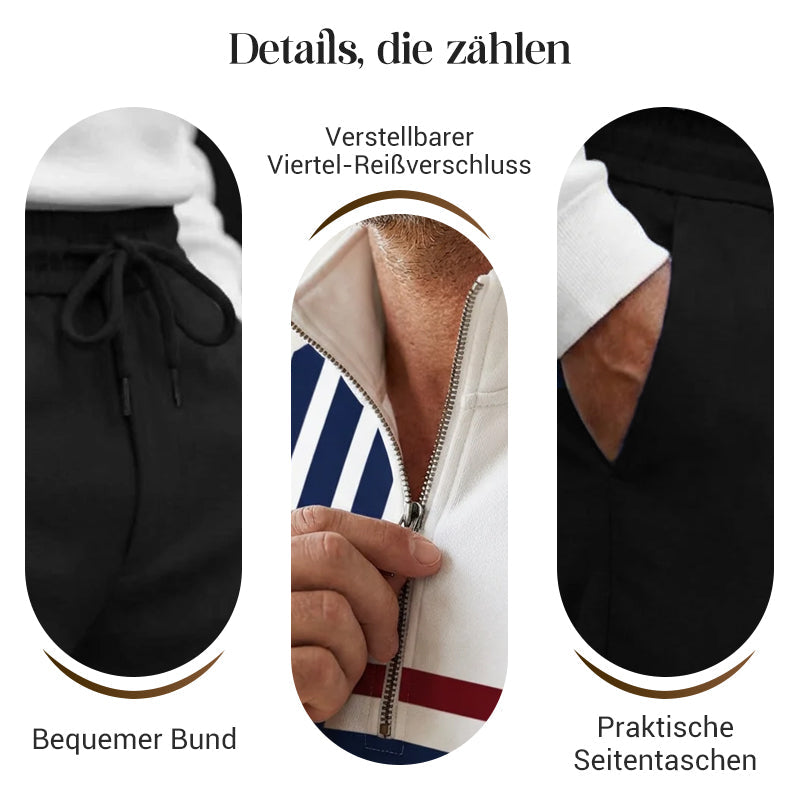 👕 60% RABATT! ⌛ Herren-Set: Pullover mit Grafischem Druck & Hose – Lässiger Street-Style, Bequemer Schnitt & Vielseitig 👖