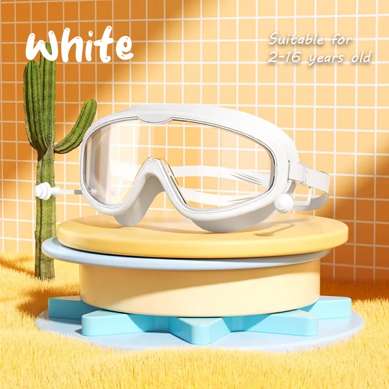 🔥HD-Schwimmbrille für Kinder mit großem Rahmen, wasserdicht und beschlagfrei