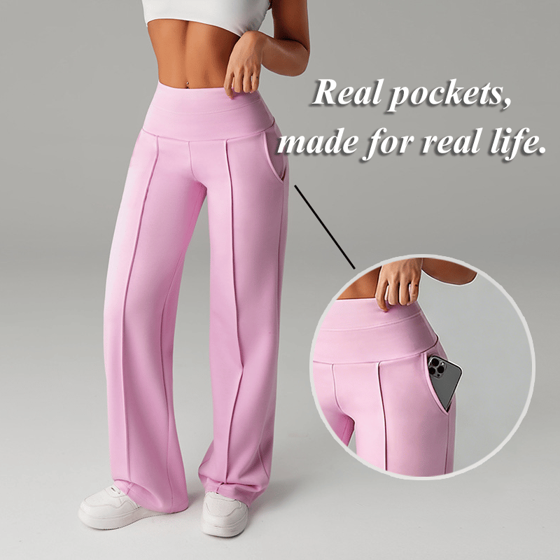 ⌛ Nur noch 3 Tage – 49% auf alles! ⏰ 50.000+ VERKAUFT!💕 Damen-Unifarbene Weite Straight-Leg-Hose