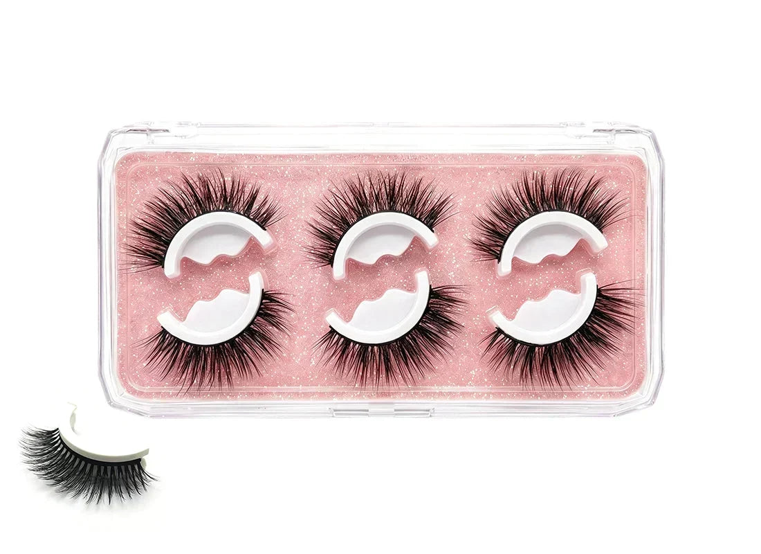 🥳 50 % RABATT! 👁️✨ Wiederverwendbare selbstklebende Wimpern. Kein Kleber erforderlich, einfach aufdrücken. Mehrfach nutzbar & leicht abzunehmen 💕🌸