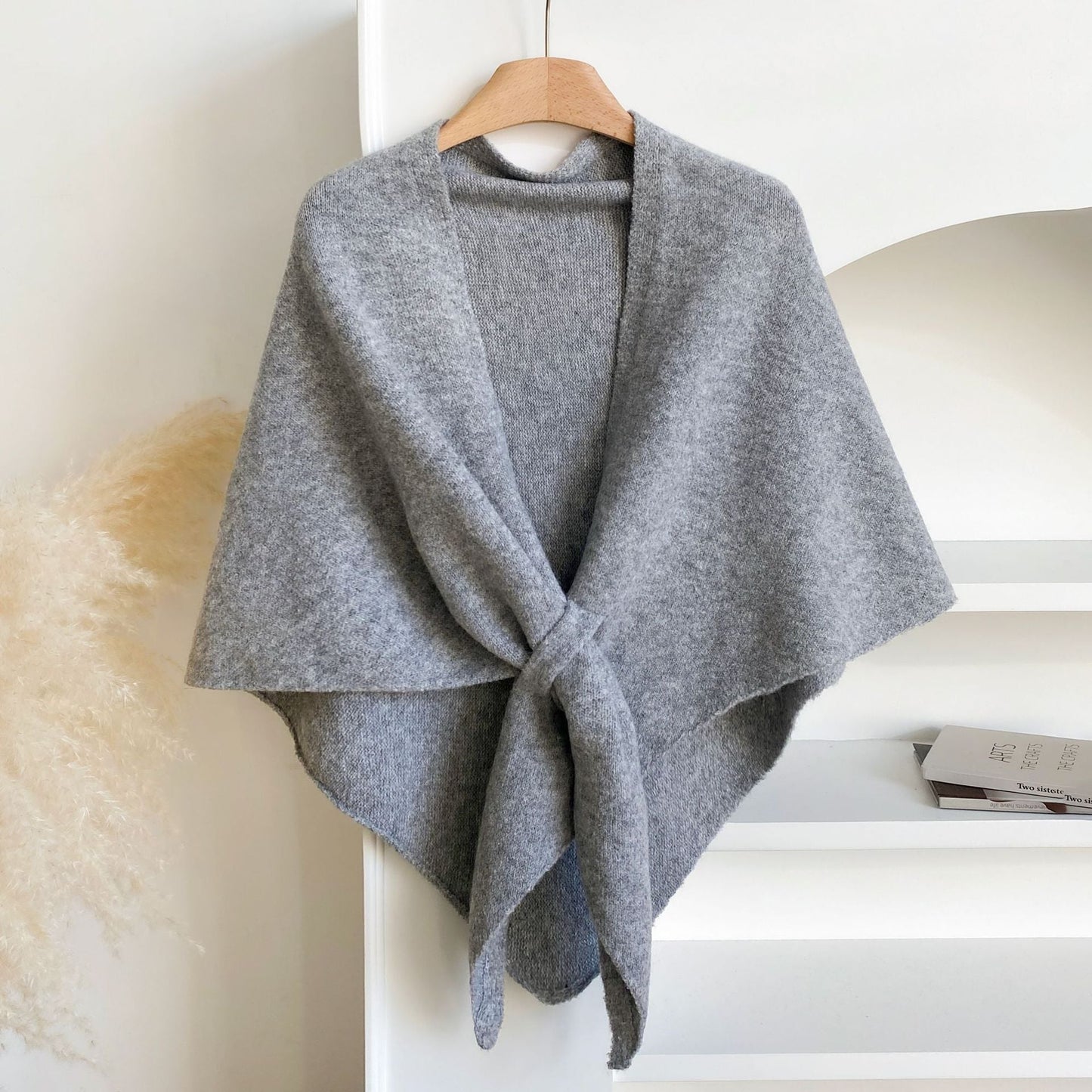 ☁️LETZTER TAG VERKAUF 49% RABATT💕Damenschal aus Wollmischung in Volltonfarbe
