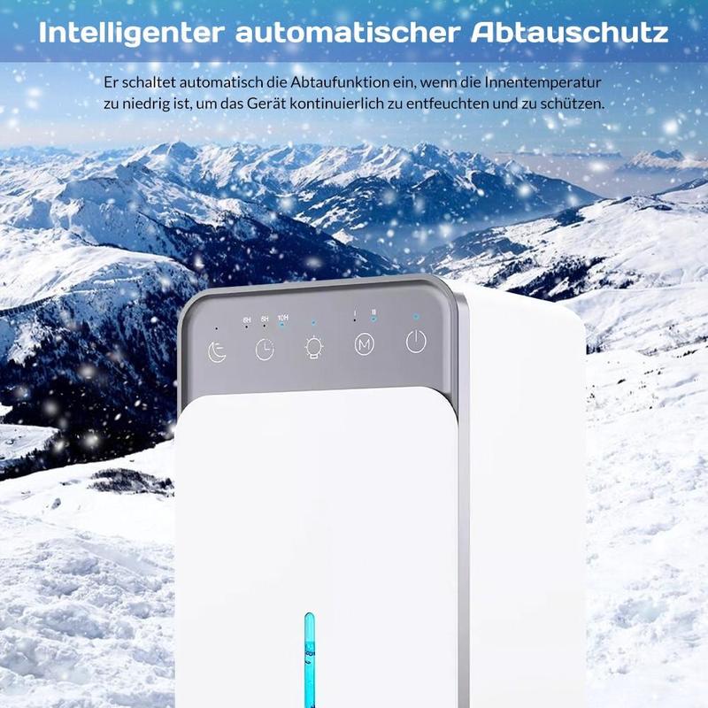 📢📢60 % Rabatt!! ⏰Ntelligent Entfeuchter - 220V mit Mehrfarbigen LED-Lichtern & Auto-Timer - Niedrige Energie & leiser Betrieb - Ideal für Schlafzimmer und Keller