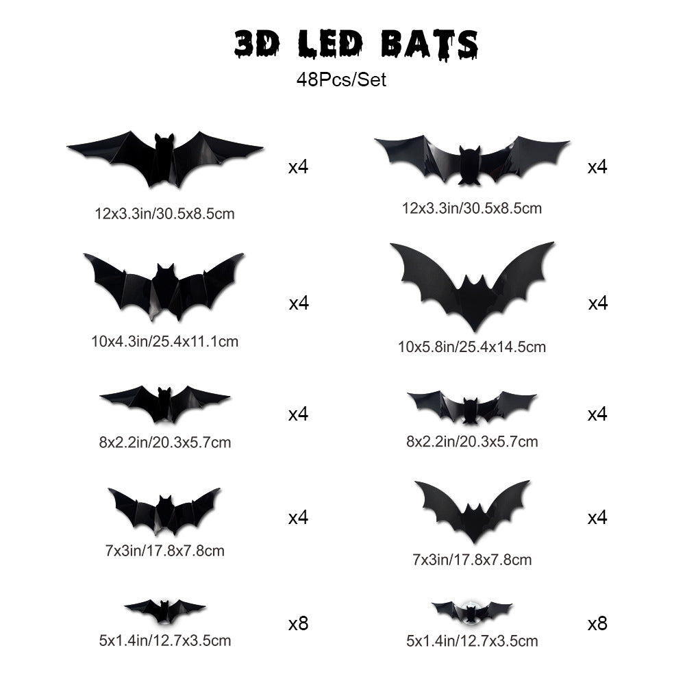 🎁50% RABATT🦇Halloween 3D-beleuchtete Fledermäuse