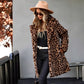 Mittellange Jacke mit Leopardenmuster für Damen