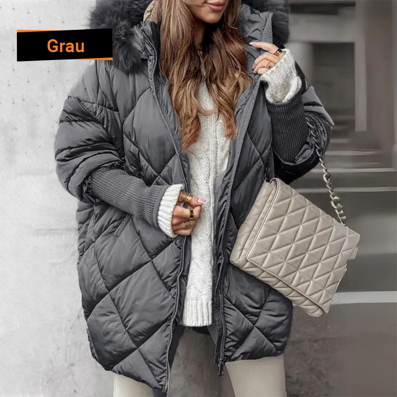 ❄️Winterschlussverkauf❄️Damen Midi-Parka mit Strickärmeln✈️Kostenloser Versand✈️