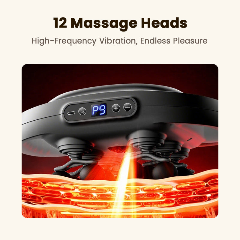 🔥🎁 Neu eingetroffen – 50 % reduziert: Multifunktionales, automatisches 12-Kopf-Muskelmassagegerät