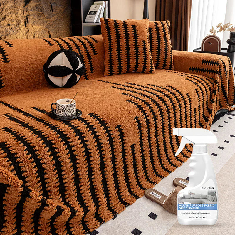 🛋️ 53% RABATT 2025! ✨ Plüsch Sofaüberwurf - Extra Dicke & Rutschfeste Decke mit Elastischen Kanten für Herbst und Winter 🍂❄️