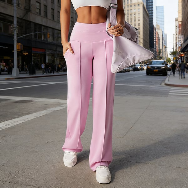 ⌛ Nur noch 3 Tage – 49% auf alles! ⏰ 50.000+ VERKAUFT!💕 Damen-Unifarbene Weite Straight-Leg-Hose