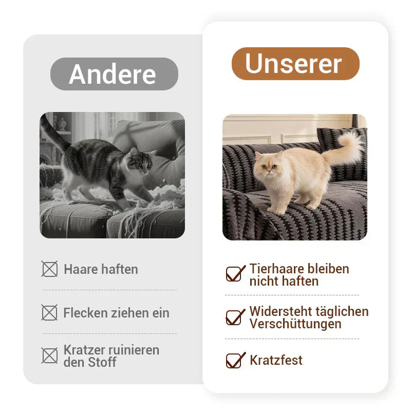 🛋️ 53% RABATT 2025! ✨ Plüsch Sofaüberwurf - Extra Dicke & Rutschfeste Decke mit Elastischen Kanten für Herbst und Winter 🍂❄️
