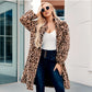 Mittellange Jacke mit Leopardenmuster für Damen