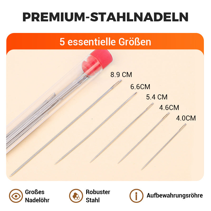 🧵✨37-teiliges Set: Große Augen-Nähnadeln