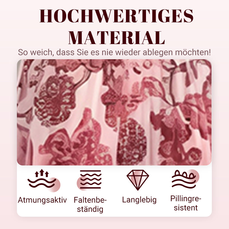 Set aus Oberteil mit Rundhalsausschnitt und bedrucktem Rock mit Gürtel