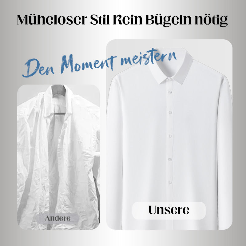 🔥Black-Friday-Mega-Angebot – 50 % Rabatt!🔥Herren Langarmhemd mit Stehkragen in Uni