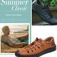 Aviator Wrapped Toe Hollow Leder Sandalen