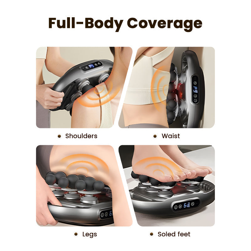 🔥🎁 Neu eingetroffen – 50 % reduziert: Multifunktionales, automatisches 12-Kopf-Muskelmassagegerät