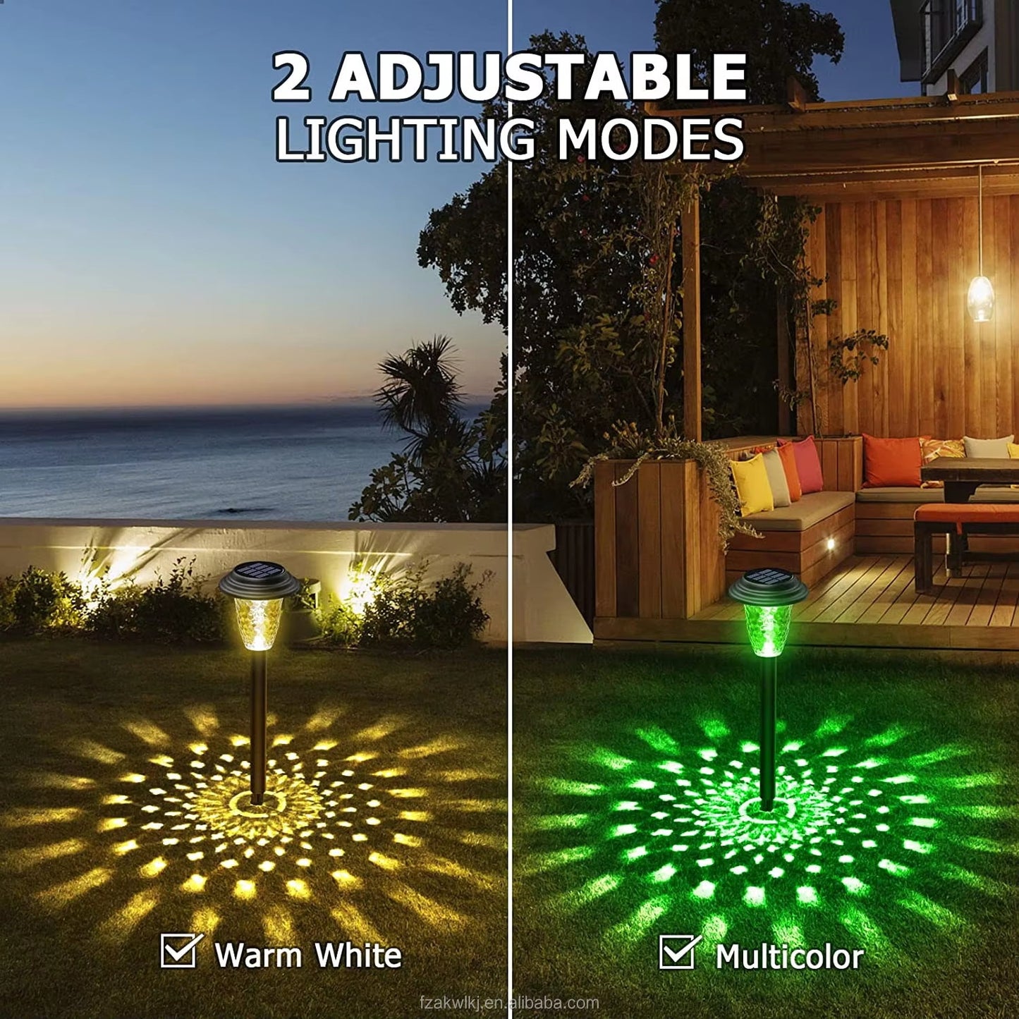 RGB-Solarleuchten für Gartenwege