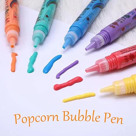 🔥HEISSER SALE 2026🔥💥50.000+ VERKAUFT!🎄🎁Magische Popcorn-Stifte mit Blaseneffekt, wärmeaktivierte Popcorn-Stifte, DIY-3D-Kunstmarker für Kinderbastelprojekte
