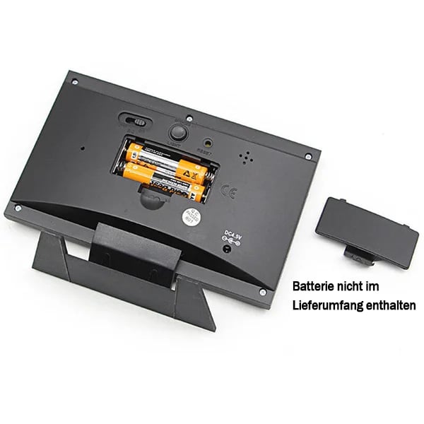 🔥bestes Geschenk-45% Rabatt🔥Digitaler LED-Temperatur- und Luftfeuchtigkeitsmonitor, Wettervorhersage, LED-Tischwecker