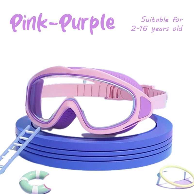 🔥HD-Schwimmbrille für Kinder mit großem Rahmen, wasserdicht und beschlagfrei