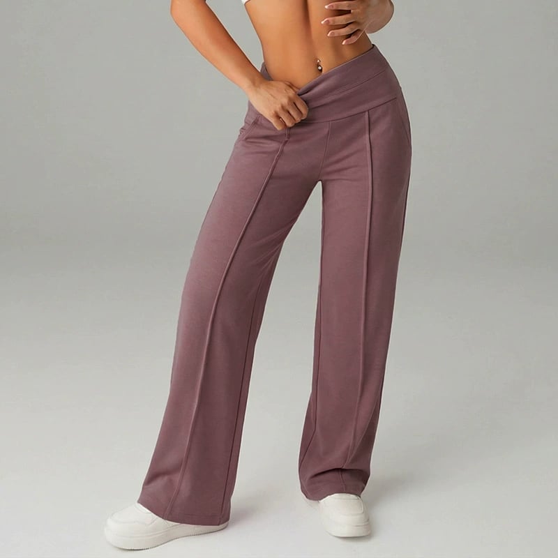 ⌛ Nur noch 3 Tage – 49% auf alles! ⏰ 50.000+ VERKAUFT!💕 Damen-Unifarbene Weite Straight-Leg-Hose