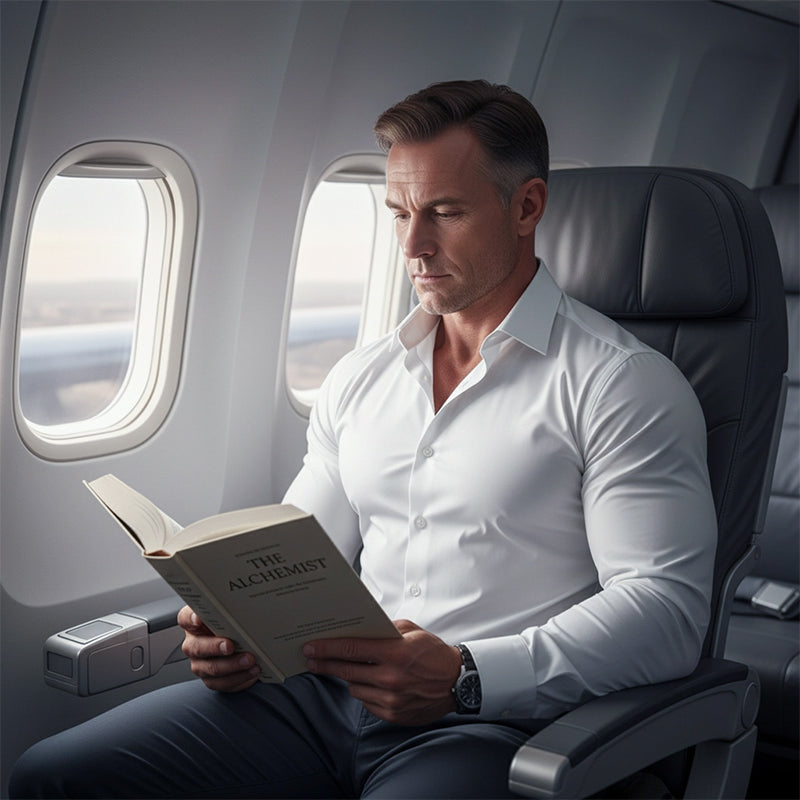 🔥Black-Friday-Mega-Angebot – 50 % Rabatt!🔥Herren Langarmhemd mit Stehkragen in Uni