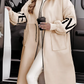 Women's Hooded Long Sleeve Knitted Sleeves Patchwork Casual Jacket