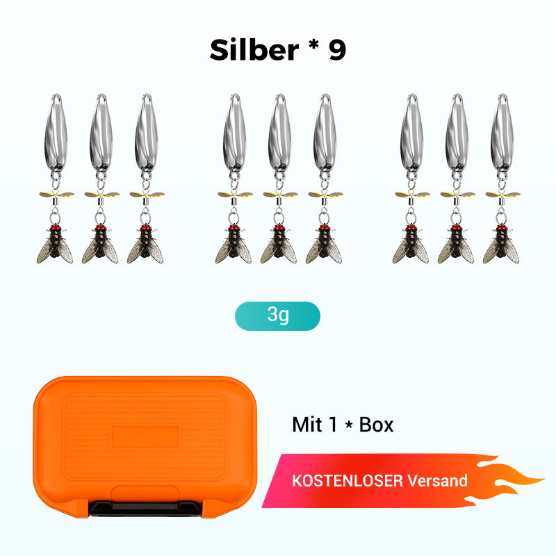 🎣LETZTER TAG 50 % RABATT🐟Metallpropeller-Fliegenköder zum Fischen