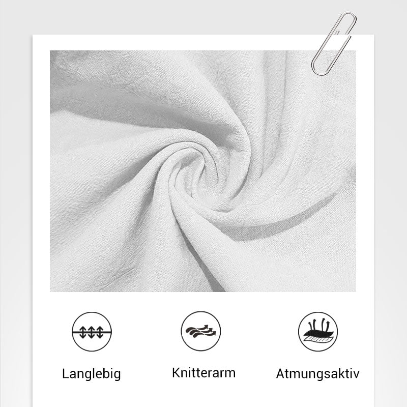 🔥Modischer Herren-Zweiteiler aus Baumwoll-Leinen: Oberteil & Hose